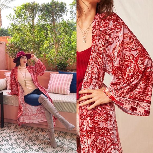 NWT Free People Enchanted Robe Maxi Velvet Small - Picture 7 of 8